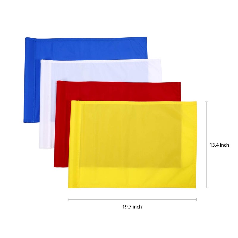 KONDAY Golf Flag,Nylon Training Putting Green Flags,Indoor Outdoor Backyard Garden Portable Golf Target Flags,19.7 * 13.4 inch (4 set) - Image 2